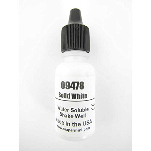 Solid White Acrylic Reaper Master Series Hobby Paint .5oz Dropper Bottle Reaper Miniatures