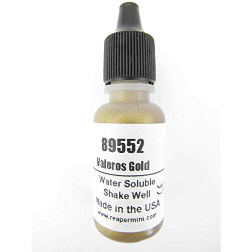 Valeros Gold Master Series Hobby Paint .5oz Dropper Bottle Pathfinder Colors Reaper Miniatures