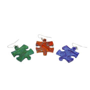 Chessex 54010 Scarab Puzzle Piece Earrings, Assorted Colors (Pair)