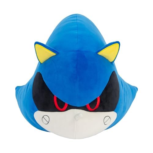 Club Mocchi Mocchi CMM Metal Sonic Mega Plush Toy, Official Sega Sonic The Hedgehog, Large Toy 38 cm, Premium Gaming Character, Gift for Kids and Fans