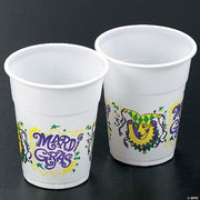 Mardi Gras Disposable Cups - 50 Pieces