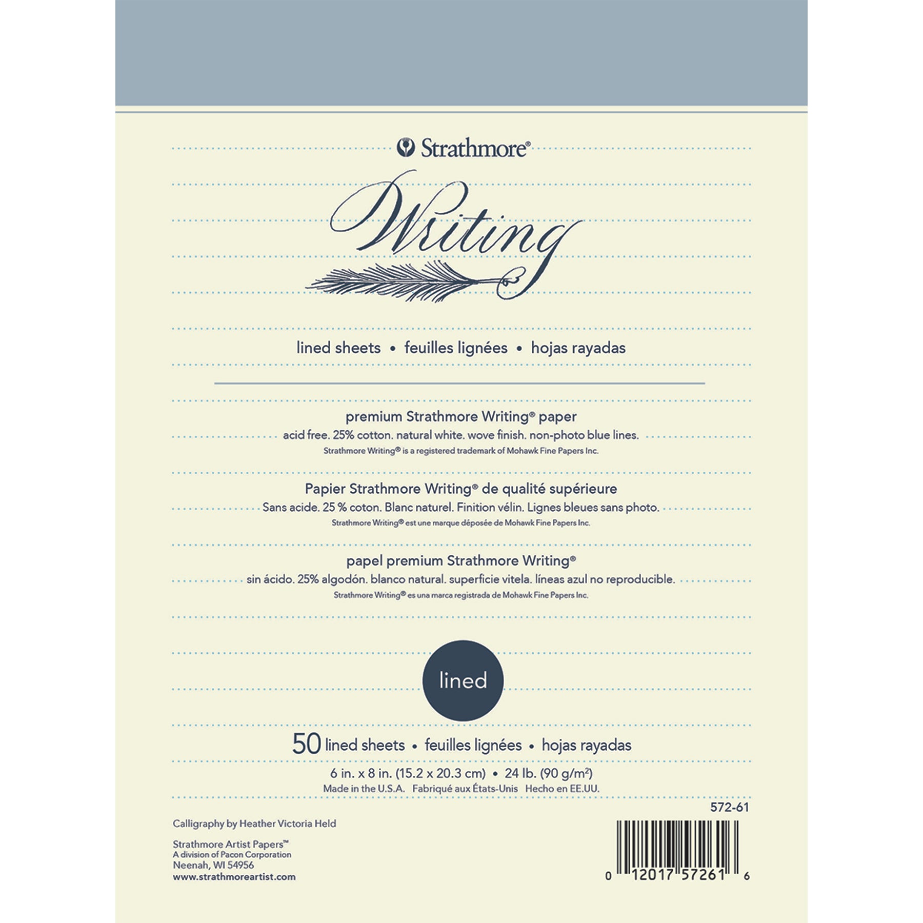 500 Series Writing Paper Pad, 50 Sheet, 6x8 inch, 1 Count
