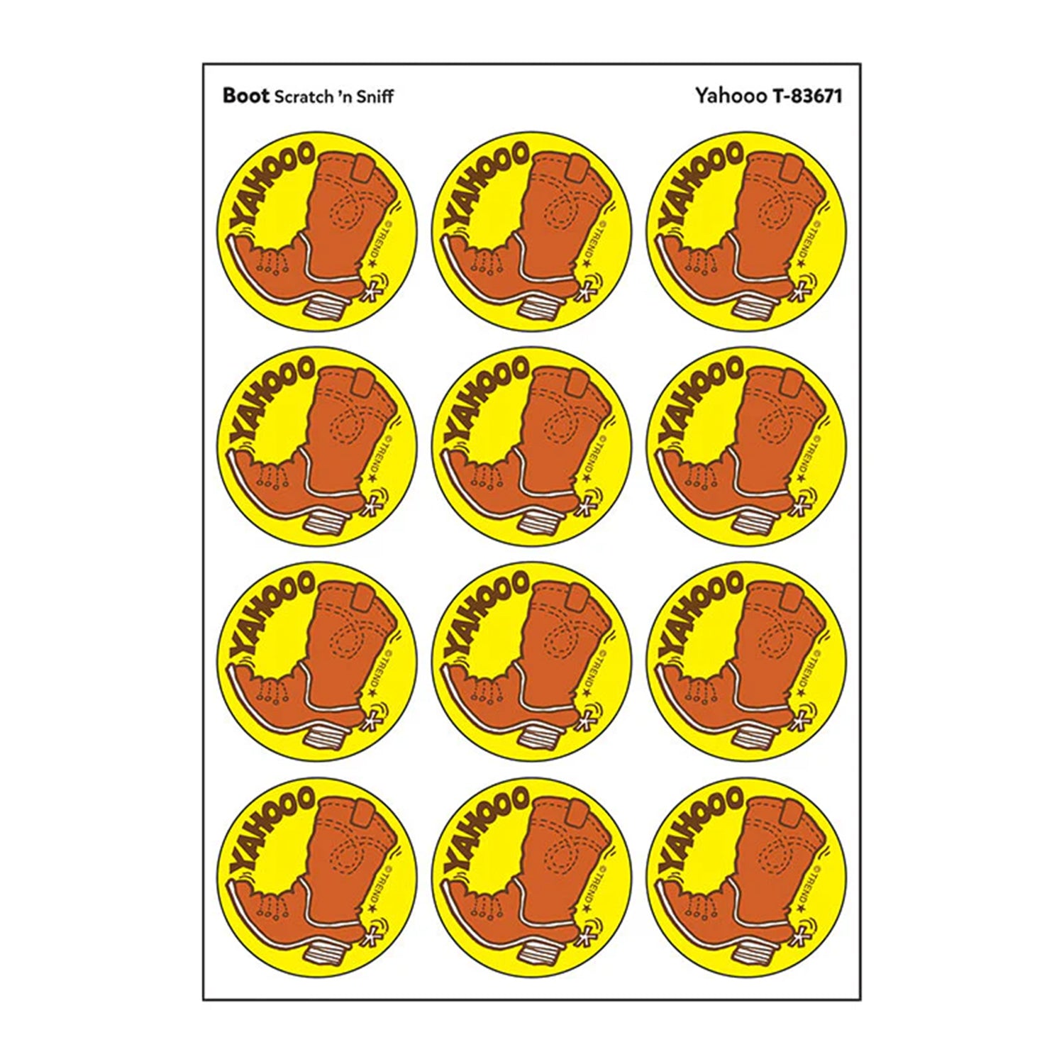 Yahooo/ Boot Scent Stickers, 24 Per Pack, 6 Packs