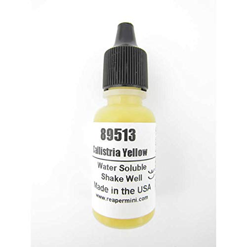 Calistria Yellow Master Series Hobby Paint .5oz Dropper Bottle Pathfinder Colors Reaper Miniatures