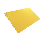 Gamegenic Prime Playmat – Yellow Color, 61 x 35 cm Soft Cushioned Natural Rubber Playmat with Anti-Slip Back & Silver Foil Logo, Premium Surface for Card Games, Dice, and Desk Protection