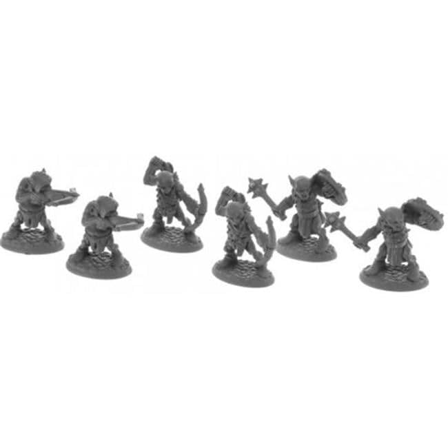 Dungeon Dwellers: REAPER Miniatures REM07042 Dungeon Dwellers Goblin Pillagers Figures 6 Piece