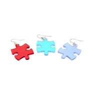 Chessex 54005 Translucent Puzzle Piece Earrings, Assorted Colors (Pair)