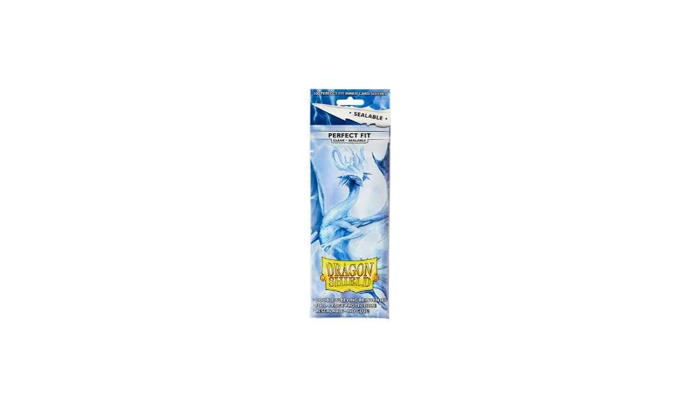 Dragon Shield Sealable Inner Card Sleeves Standard Size (100 CT) – PVC-Free Polypropylene Double-Sleeve Protection Compatible with Pokemon, Flesh & Blood, One Piece & Magic The Gathering – Clear