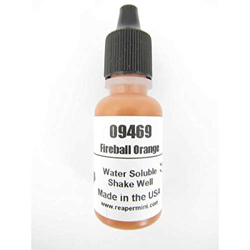 Fireball Orange Acrylic Reaper Master Series Hobby Paint .5oz Dropper Bottle Reaper Miniatures