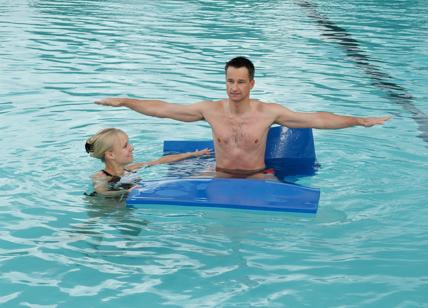Airex Exercise Mat, Hercules, 79" x 39" x 1", Blue