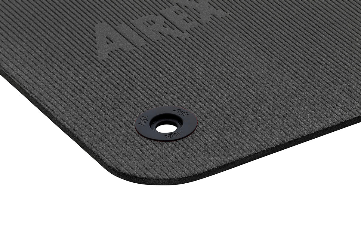 Airex Exercise Mat, Coronella 185, 72" x 23" x 0.6", Charcoal, Eyelets, Case of 10