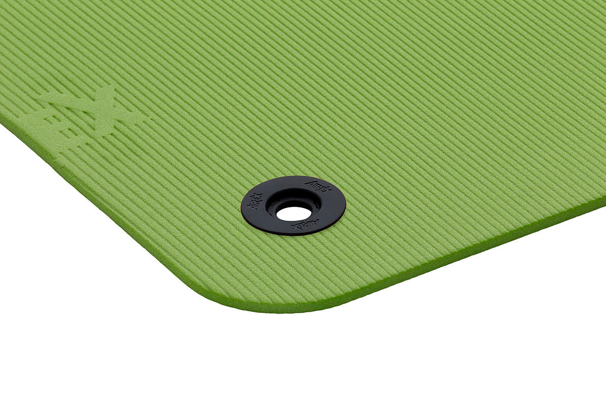 Airex Exercise Mat, Fitline 180, 71" x 24" x 0.4", Lime, Eyelets, Case of 15