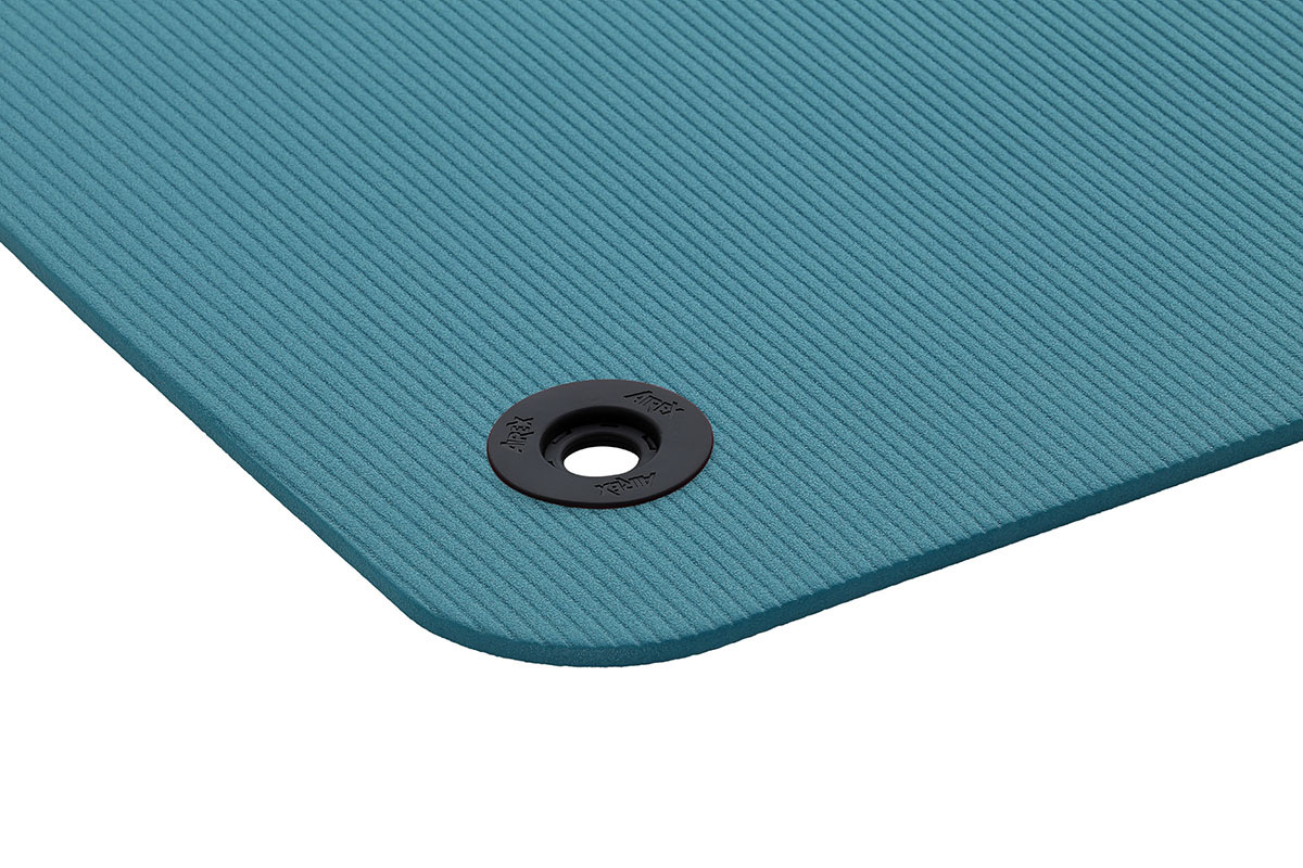 Airex Exercise Mat, Fitline 140, 55" x 24" x 0.4", Aqua, Eyelets, Case of 20
