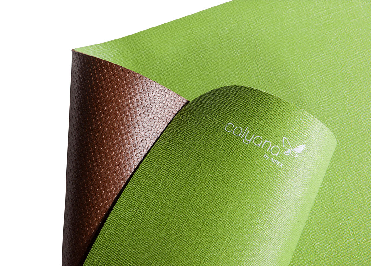 Airex Exercise Mat, Calyana Prime Earth, Double-Sided, 73" x 26" x0 .2", Lime Green/Nut Brown, Case of 6