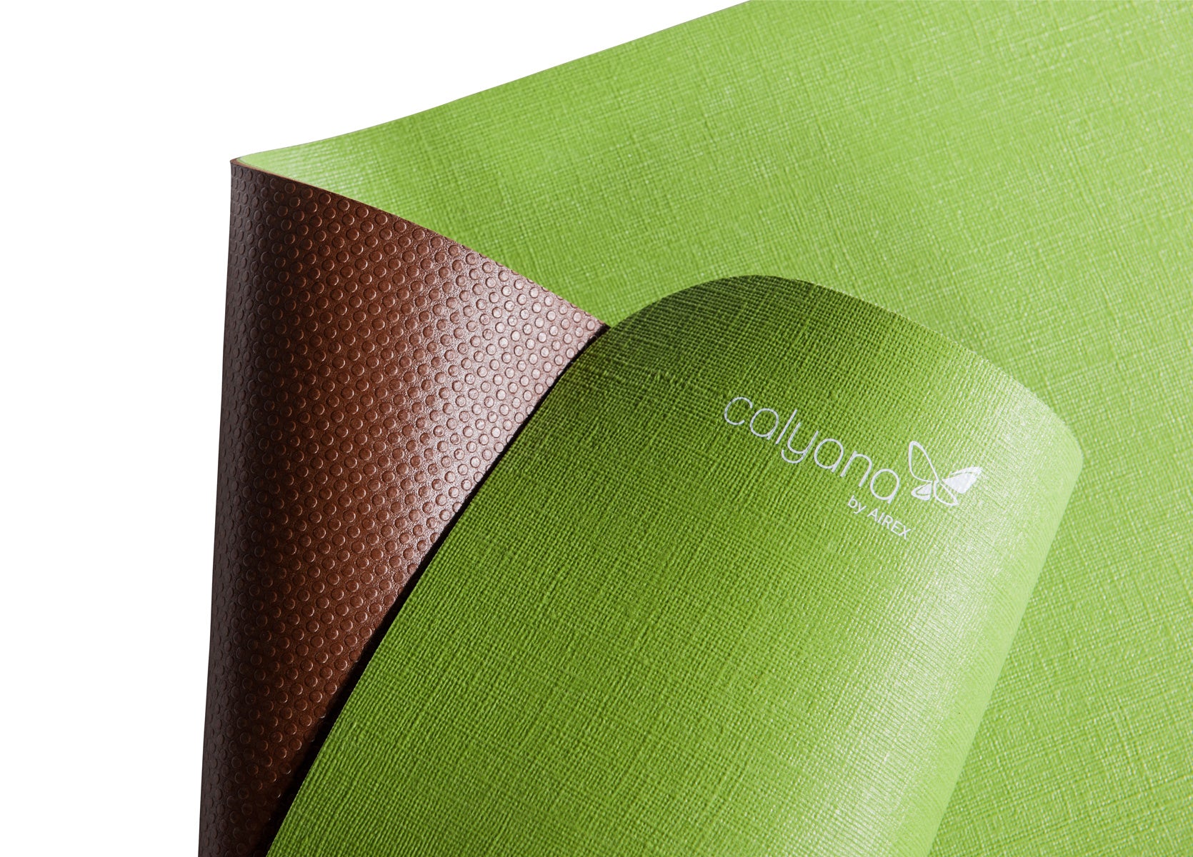 Airex Exercise Mat, Calyana Prime Earth, Double-Sided, 73" x 26" x 0.2", Lime Green/Nut Brown, Case of 9