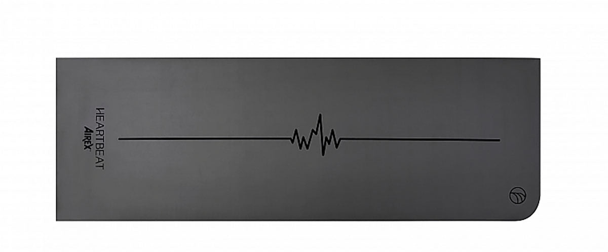 Airex Exercise Mat, Heartbeat, 72" x 24" x 0.16", Anthracite, Case of 6