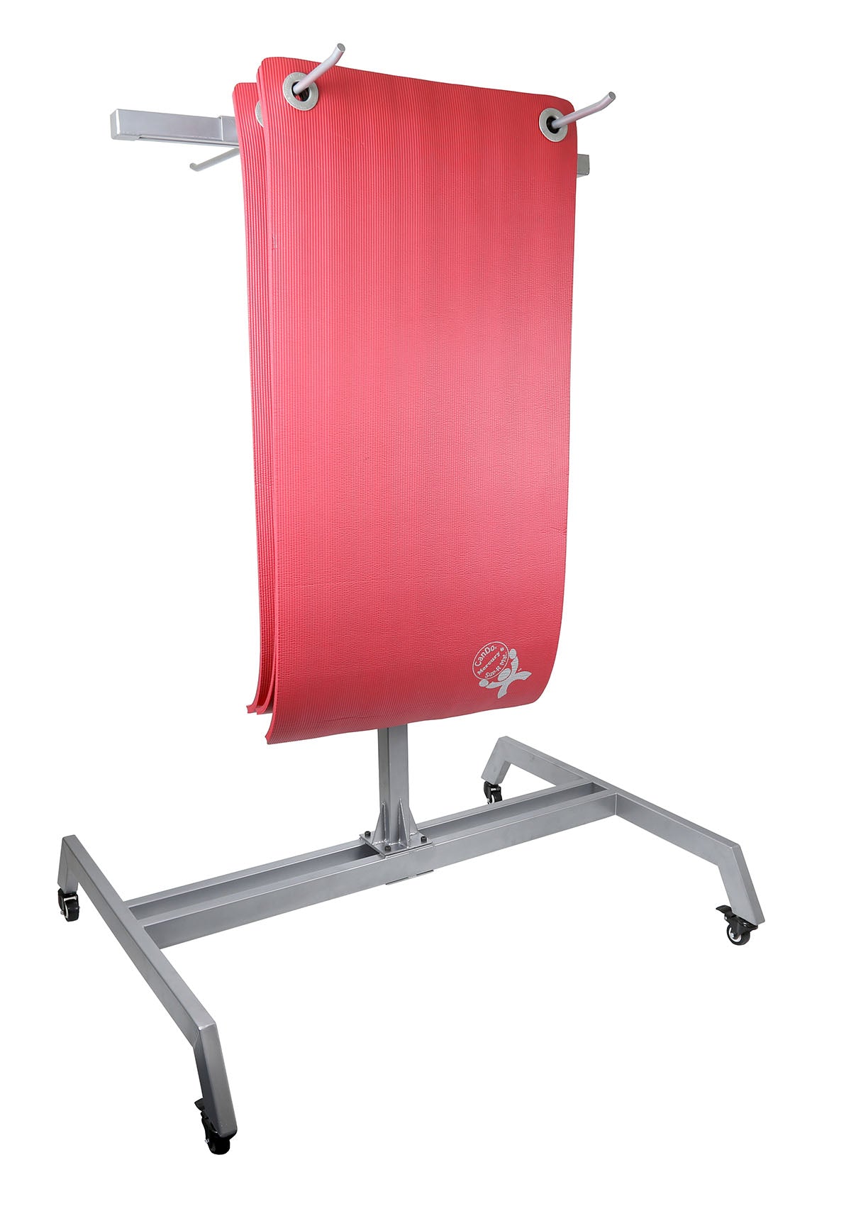 Mat Floor Rack With Casters - Holds 30 Mats
