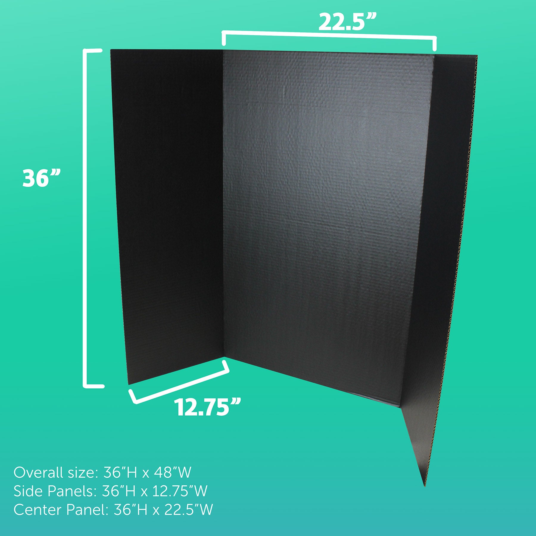 1-Ply Project Board, 36" x 48", Black, Pack of 4