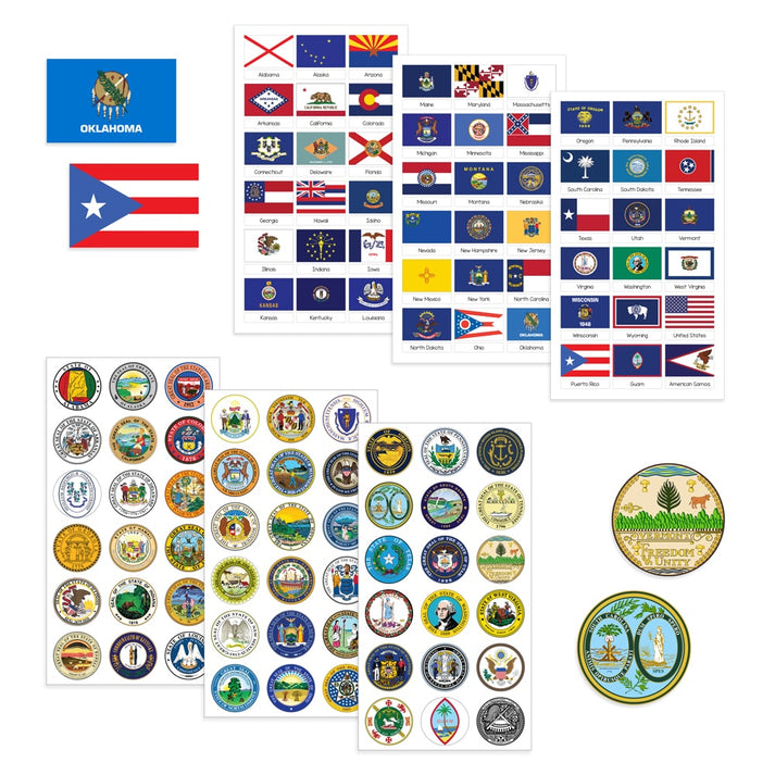 1 Set - 6 Sheets 108 Stickers