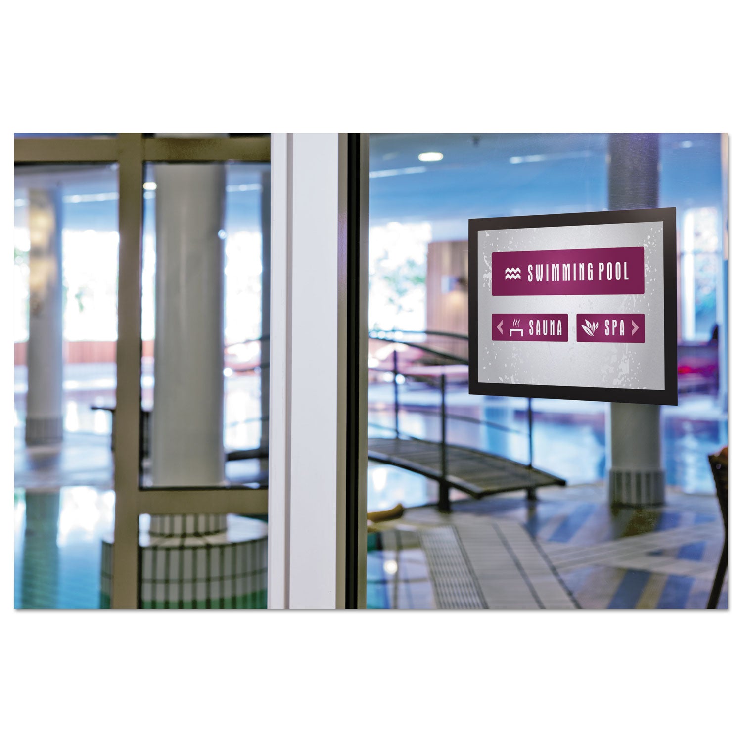 9" x 14" Frame Size - Holds 8.50" x 11" Insert - Rectangle - Horizontal, Vertical - Self-adhesive, Sturdy, Magnetic - Black - 2 / Pack