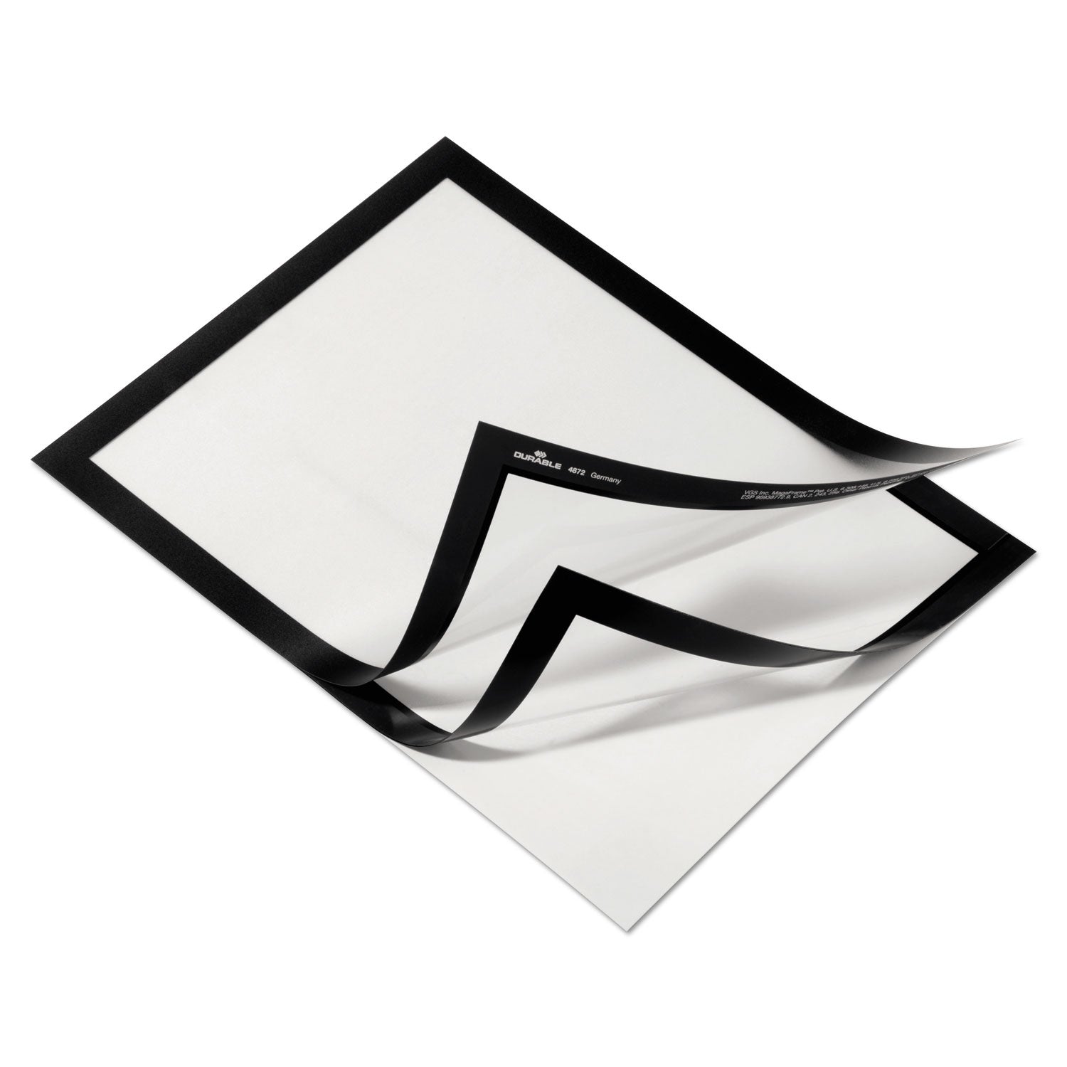9" x 14" Frame Size - Holds 8.50" x 11" Insert - Rectangle - Horizontal, Vertical - Self-adhesive, Sturdy, Magnetic - Black - 2 / Pack