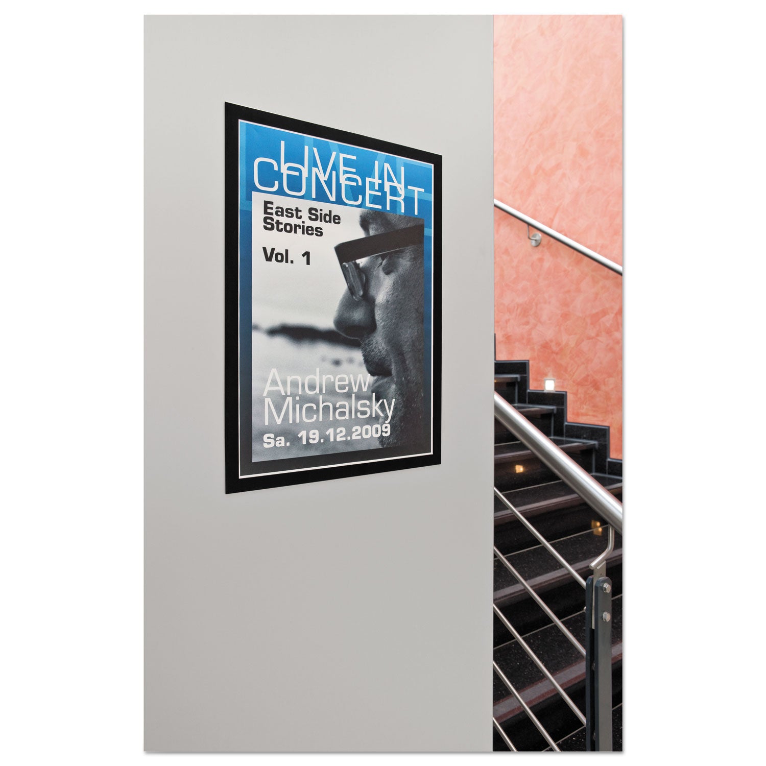 11" x 17" Frame Size - Rectangle - Horizontal, Vertical - Self-adhesive, Magnetic, Dual-sided, Sturdy - Black - 2 / Pack