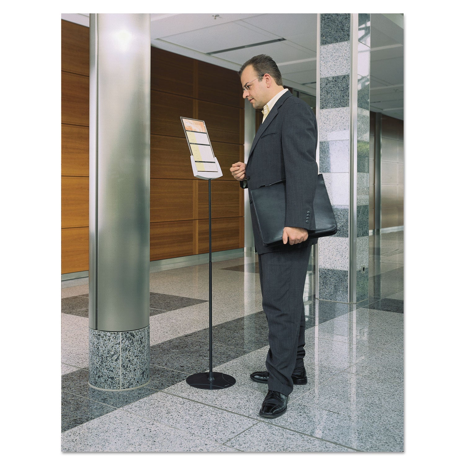 60" Height x 11" Width x 11" Depth - Acrylic - Gray - Tilt