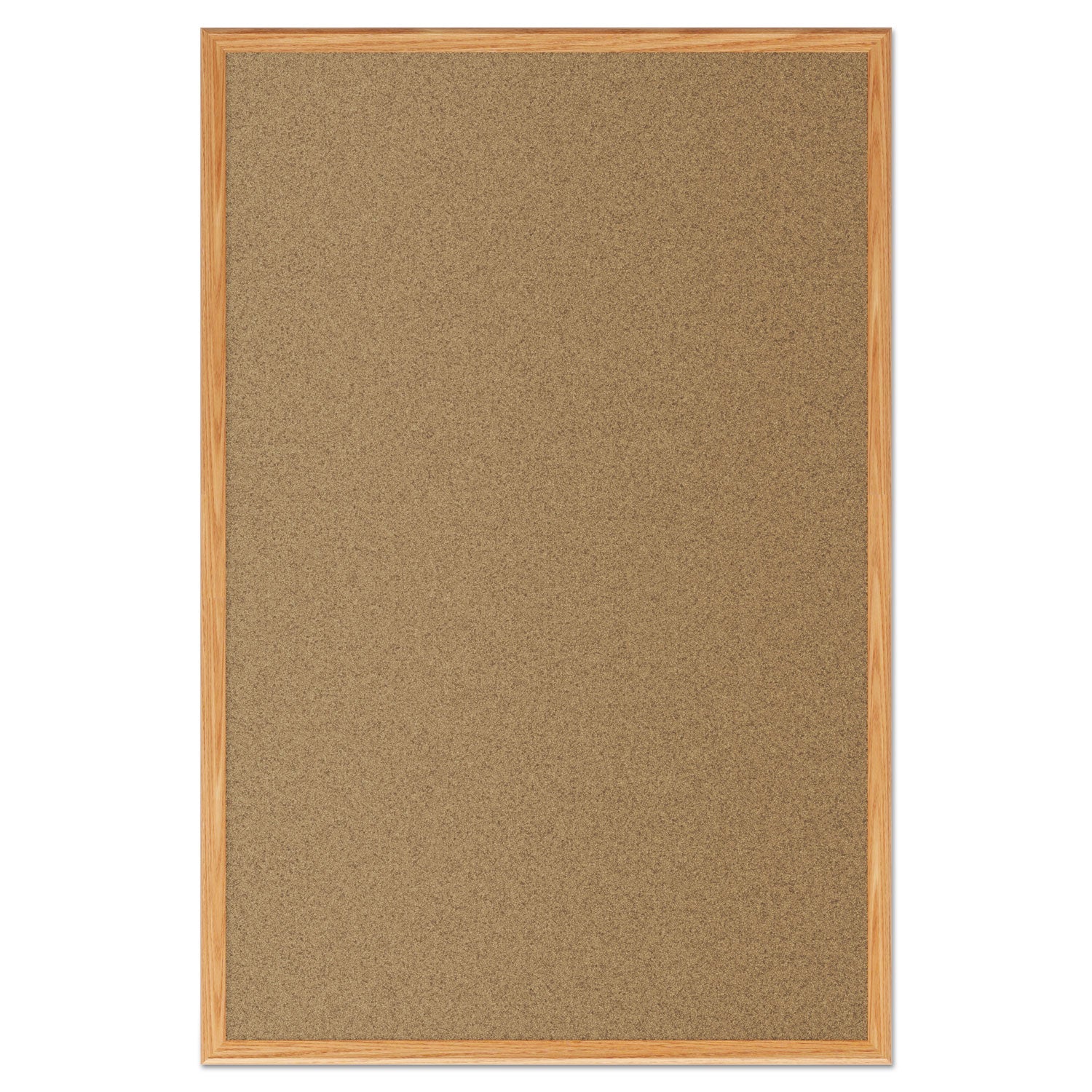 Mead Classic Cork Bulletin Board - 48" Board Height x 36" Board Width - Natural Cork Surface - Self-healing - Oak Aluminum Frame - 1 Each