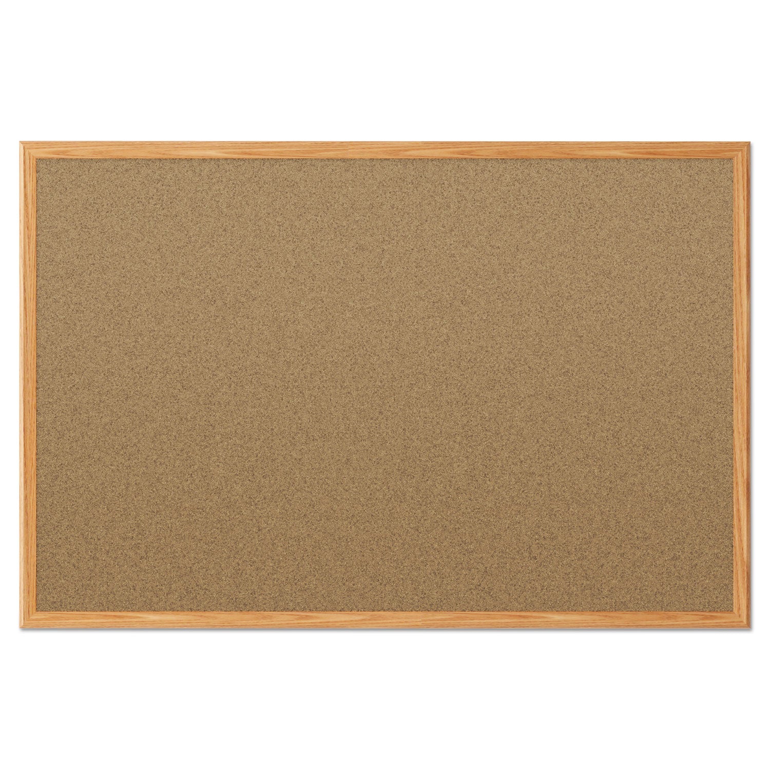 Mead Classic Cork Bulletin Board - 48" Board Height x 36" Board Width - Natural Cork Surface - Self-healing - Oak Aluminum Frame - 1 Each