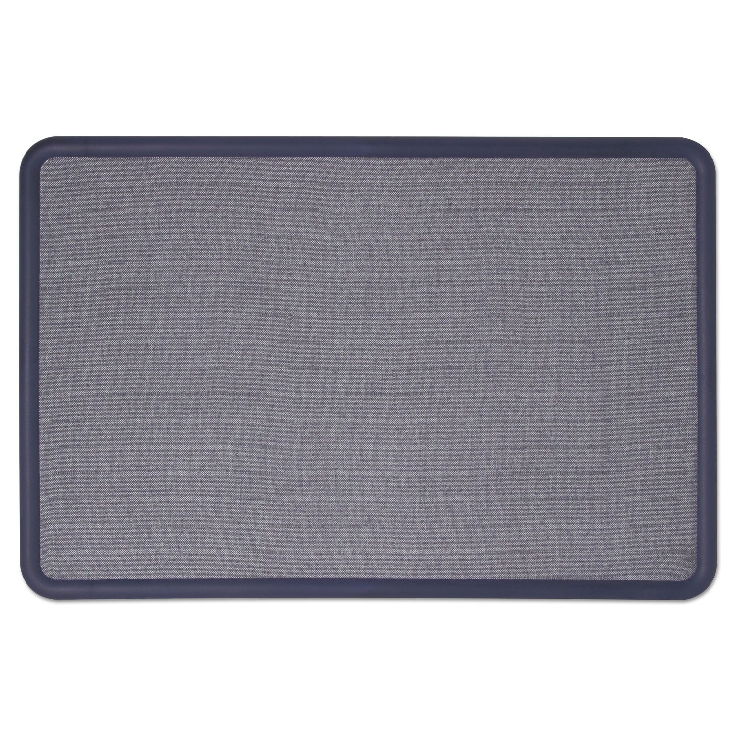 Quartet Contour Bulletin Board - 36" Board Height x 48" Board Width - Blue Fabric Surface - Durable, Self-healing - Navy Frame - 1 Each