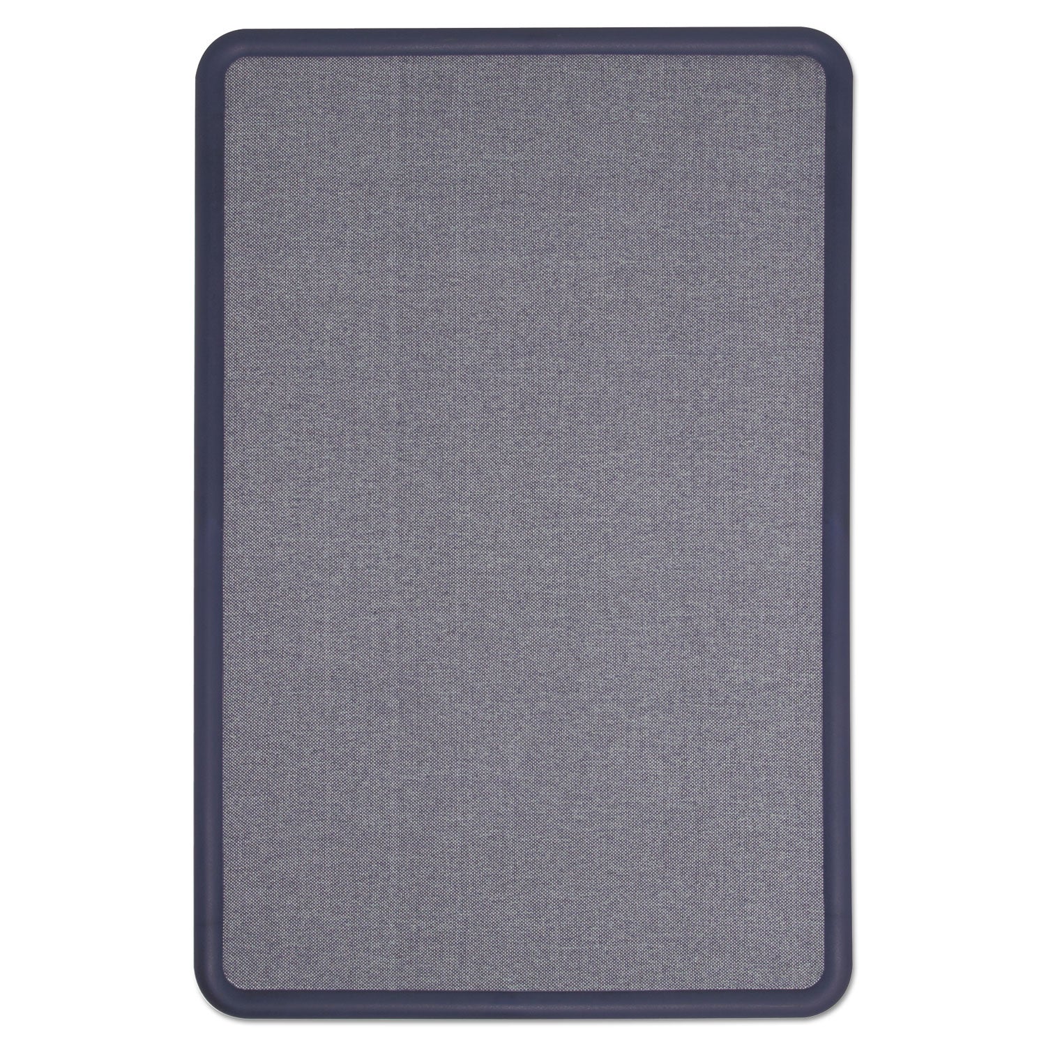 Quartet Contour Bulletin Board - 36" Board Height x 48" Board Width - Blue Fabric Surface - Durable, Self-healing - Navy Frame - 1 Each