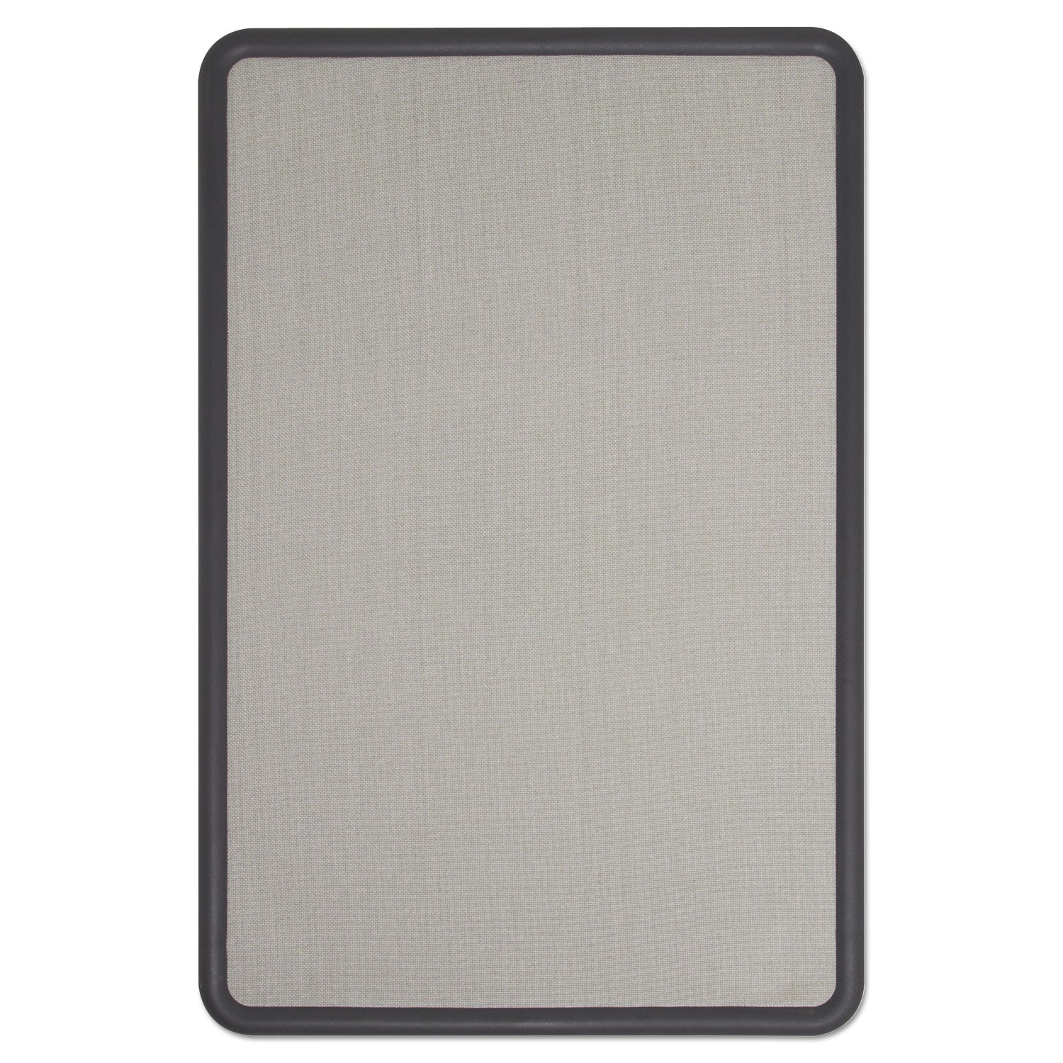 Quartet Contour Bulletin Board - 36" Board Height x 48" Board Width - Gray Fabric Surface - Durable, Self-healing - Black Frame - 1 Each