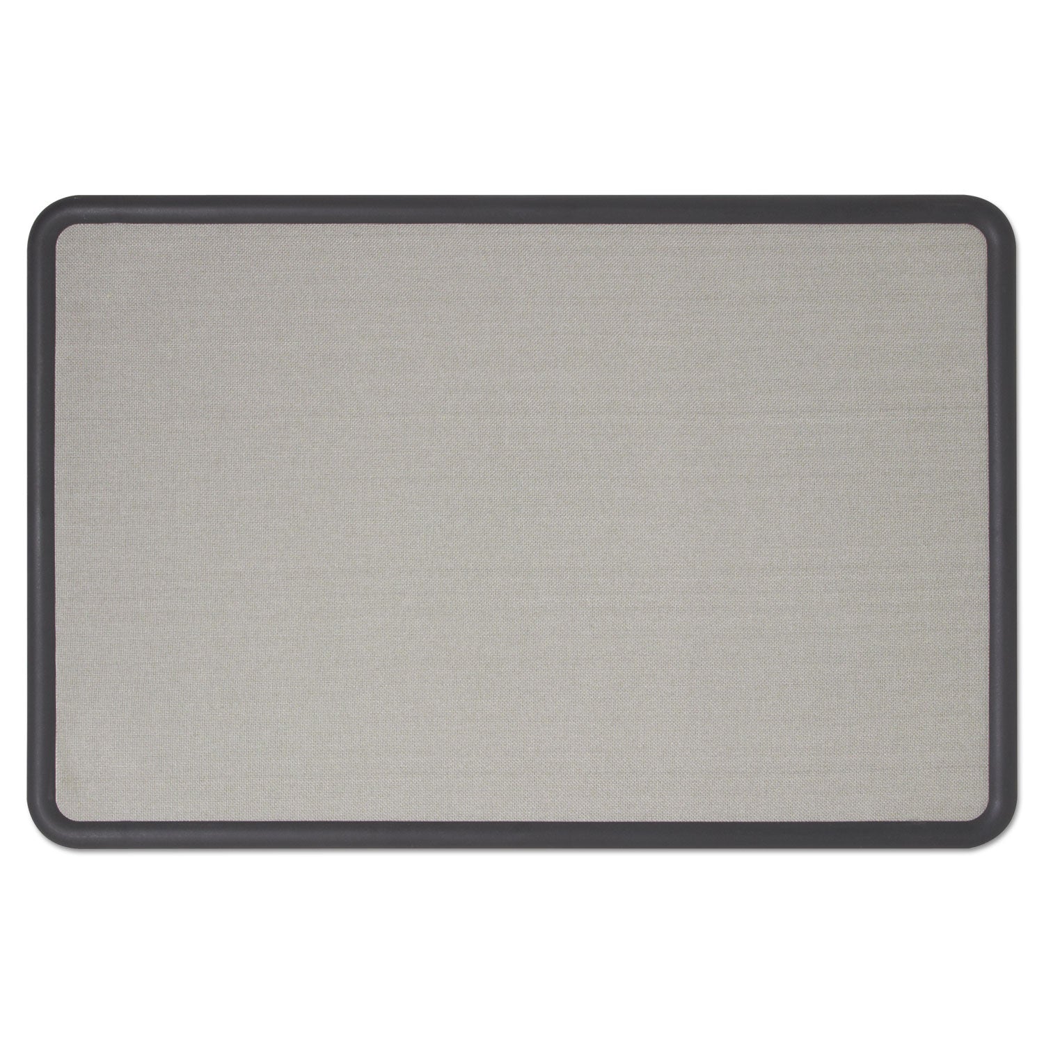 Quartet Contour Bulletin Board - 36" Board Height x 48" Board Width - Gray Fabric Surface - Durable, Self-healing - Black Frame - 1 Each