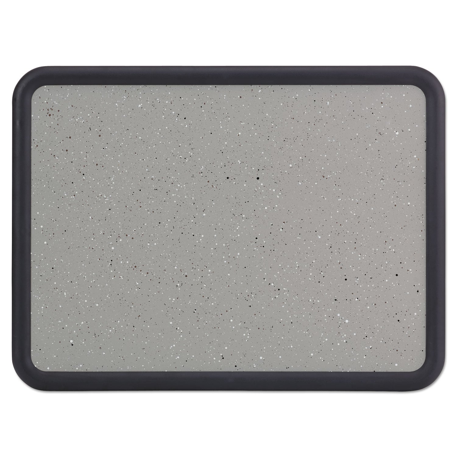 Quartet Contour Bulletin Board - 36" Board Height x 48" Board Width - Faux Granite Surface - Self-healing, Durable - Black Frame - 1 Each