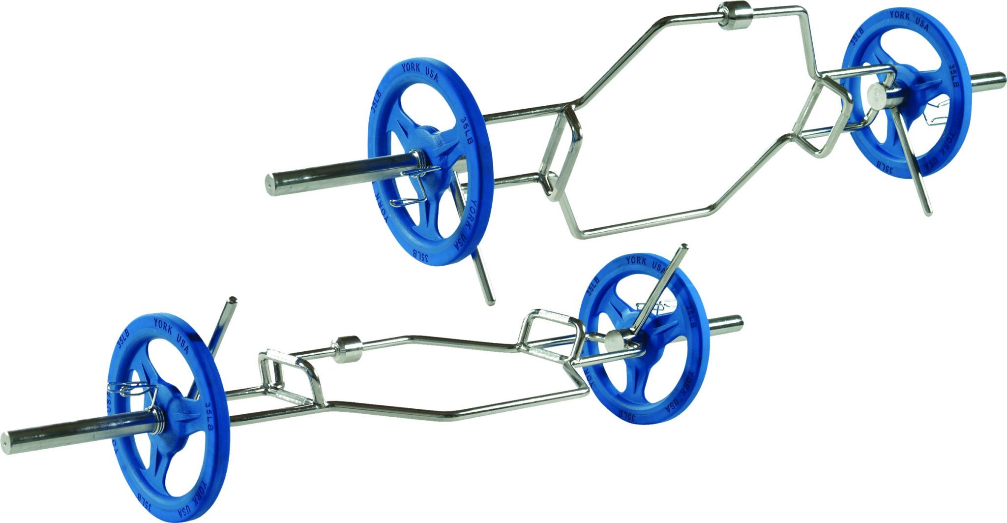 International "Multi-Hex" Dead Lift/ Shrug Bar with Hi-Lo Handles & Rock & Rack - 77 LB