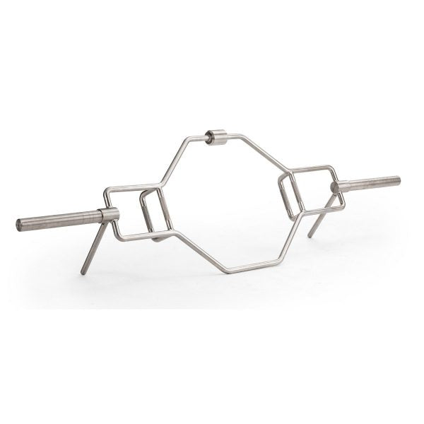 International "Multi-Hex" Dead Lift/ Shrug Bar with Hi-Lo Handles & Rock & Rack - 77 LB