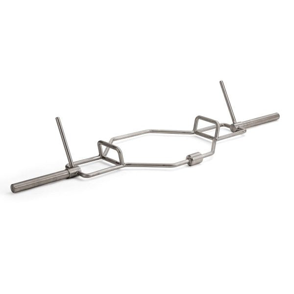 International "Multi-Hex" Dead Lift/ Shrug Bar with Hi-Lo Handles & Rock & Rack - 77 LB