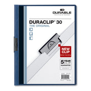 DURABLE DURACLIP Letter Report Cover - 8 1/2" x 11" - 30 Sheets Capacity - Vinyl, Steel - 1 Each