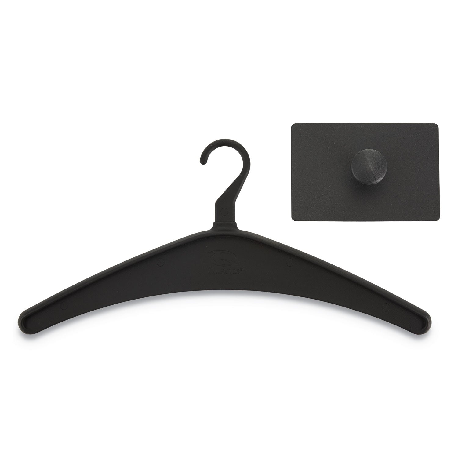 1 Hooks - 1 Hangers - for Coat, Jacket, Bag, Garment - Steel - Black - Powder Coated - 1 Each