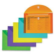 XL Reusable Envelopes, Hook and Loop Closure, 8 1/2 x 11, Assorted Colors, Pack of 10