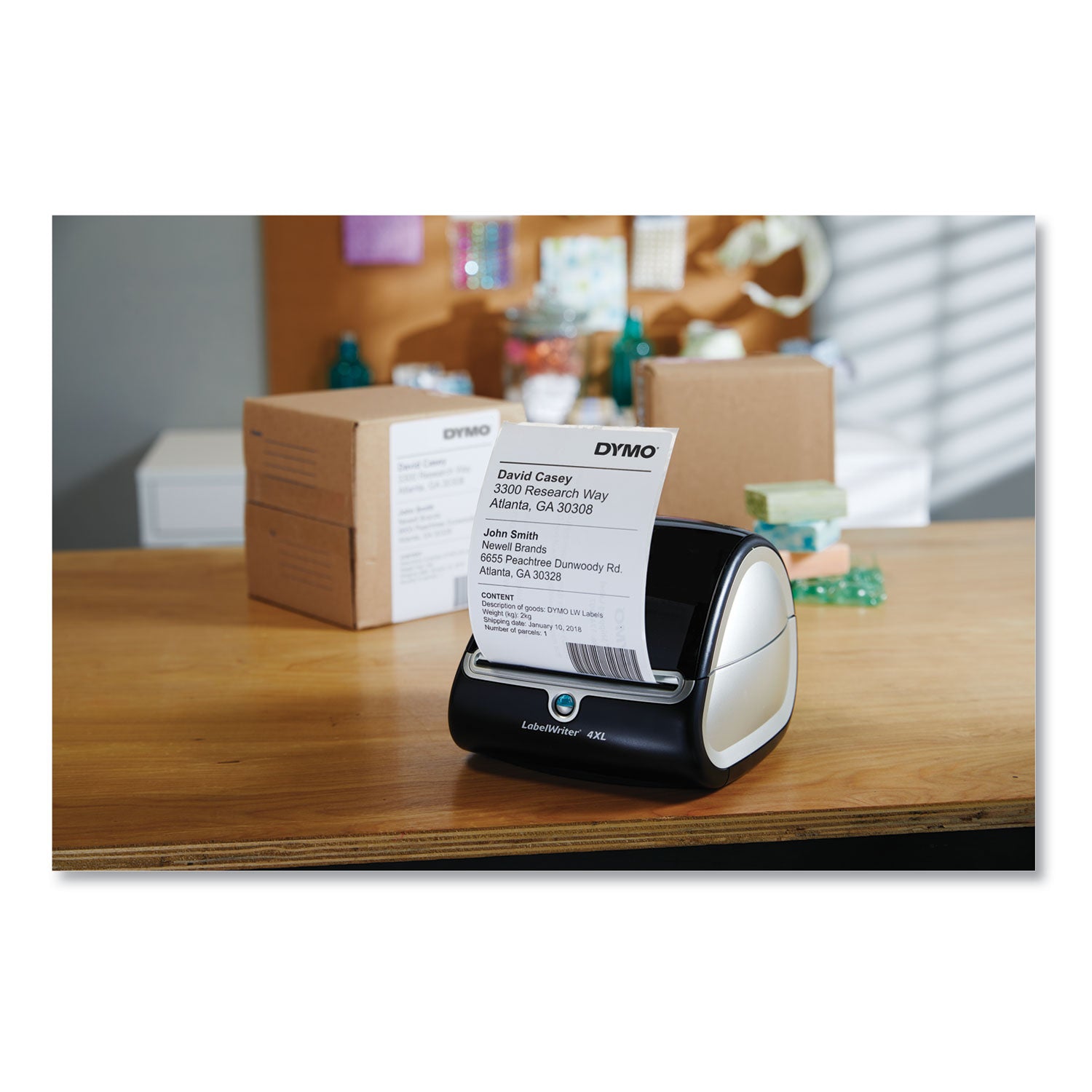 Dymo LabelWriter 4XL Label Printer Label Roll, 6" x 4", Rectangle, Direct Thermal, White Plastic, Water Resistant, 220 Labels per Roll, 1 Pack