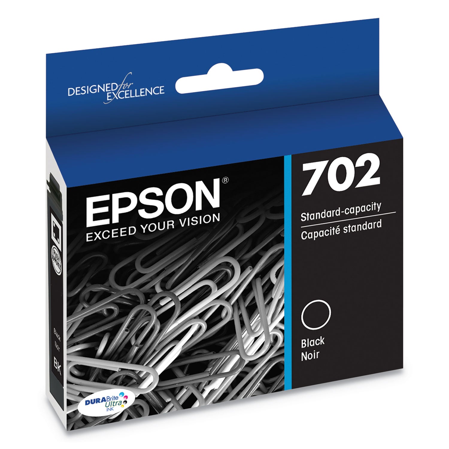 Epson DURABrite Ultra T702 Original Standard Yield Inkjet Ink Cartridge - Black - 1 Each