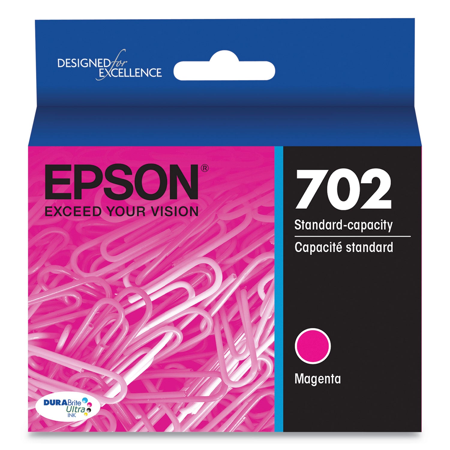 Epson DURABrite Ultra T702 Original Standard Yield Inkjet Ink Cartridge - Magenta - 1 Each