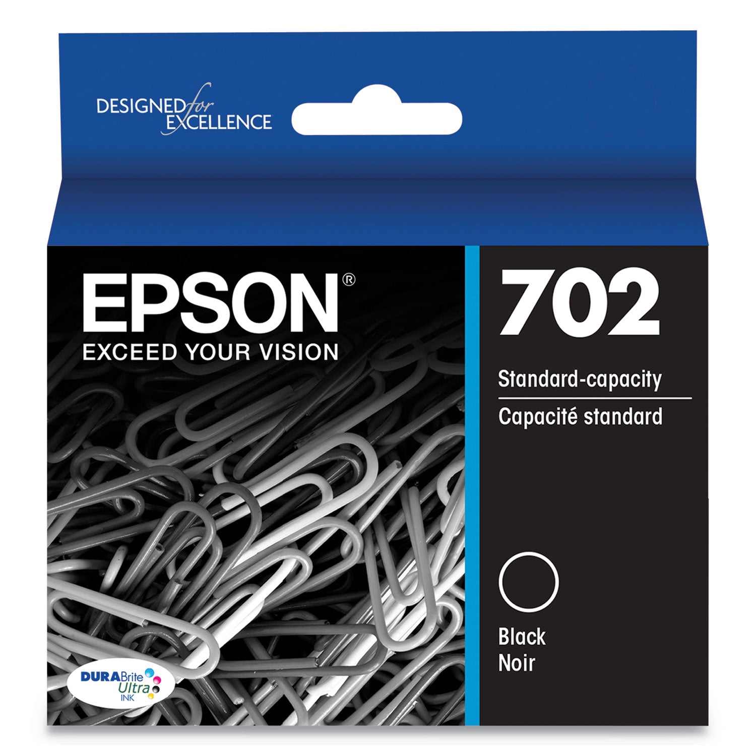 Epson DURABrite Ultra T702 Original Standard Yield Inkjet Ink Cartridge - Black - 1 Each