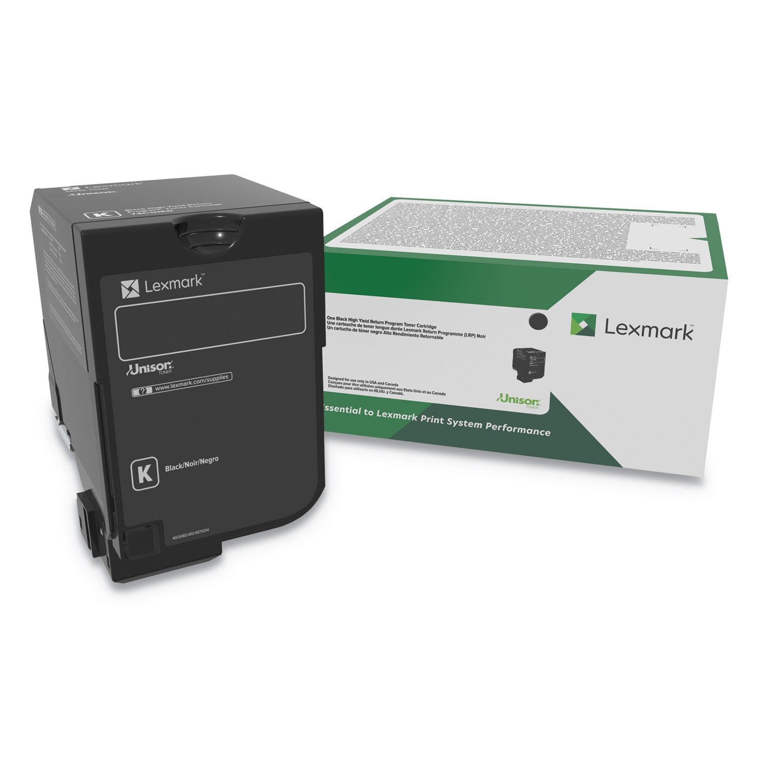 Lexmark Unison Original High Yield Black Laser Toner Cartridge, 1 Each, 25,000 Page Yield
