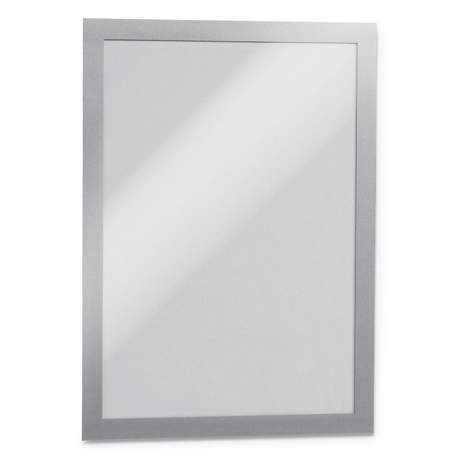 DURABLE Duraframe Magnetic Self-adhesive Frame, 11" x 8.5", Rectangle, Horizontal/Vertical, Dual-sided, Sturdy, Silver, 2/Pack
