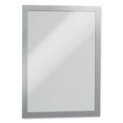DURABLE Duraframe Magnetic Self-adhesive Frame, 11" x 8.5", Rectangle, Horizontal/Vertical, Dual-sided, Sturdy, Silver, 2/Pack