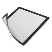DURABLE DURAFRAME Document Frame - Holds 8.50" x 11" Insert - Rectangle - Surface - Horizontal, Vertical - Sturdy, Magnetic, Self-adhesive - Black - 2 / Pack