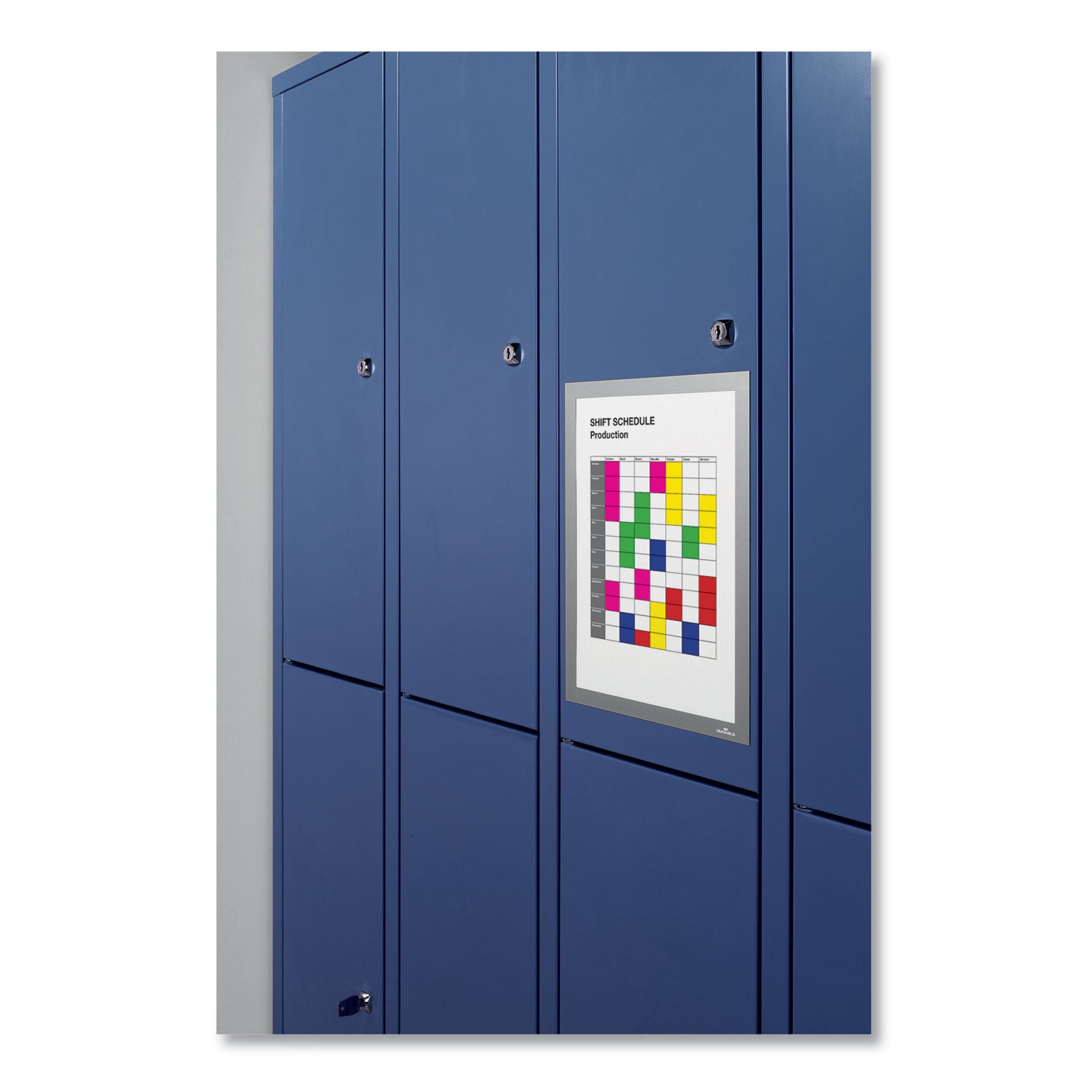 DURABLE DURAFRAME Document Frame - Holds 8.50" x 11" Insert - Rectangle - Surface - Horizontal, Vertical - Sturdy, Magnetic, Self-adhesive - Silver - 2 / Pack