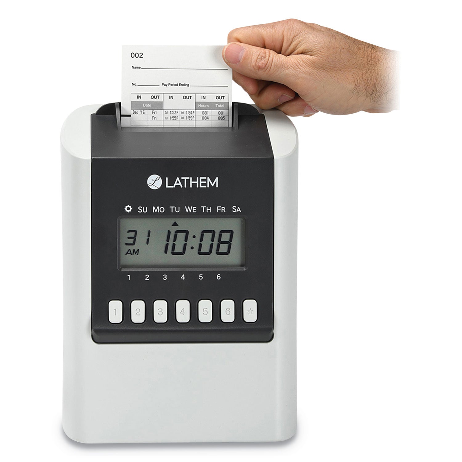 Card Punch/Stamp - 100 Employees - Digital - Time, Bi-weekly, Semi-monthly, Month, Week Record Time